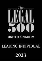 Leading Individual in the Legal 500 UK - 2023