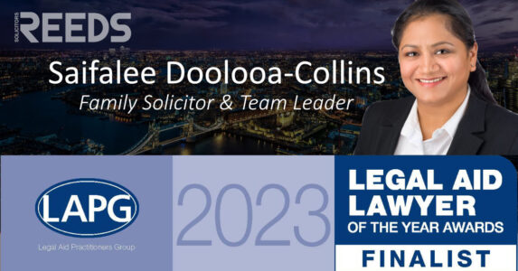 Reading Family Solicitor - Saifalee Doolooa-Collins - Legal Aid Lawyer of the Year Award - 2023